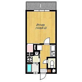 ARK RESIDENCE東谷山(1K/3階)の間取り写真