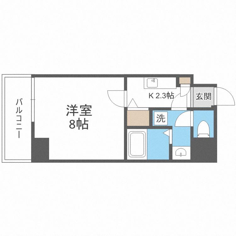 MT空堀(1K/4階)の間取り写真
