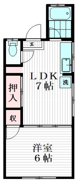 第一久松ビル(1LDK/2階)の間取り写真