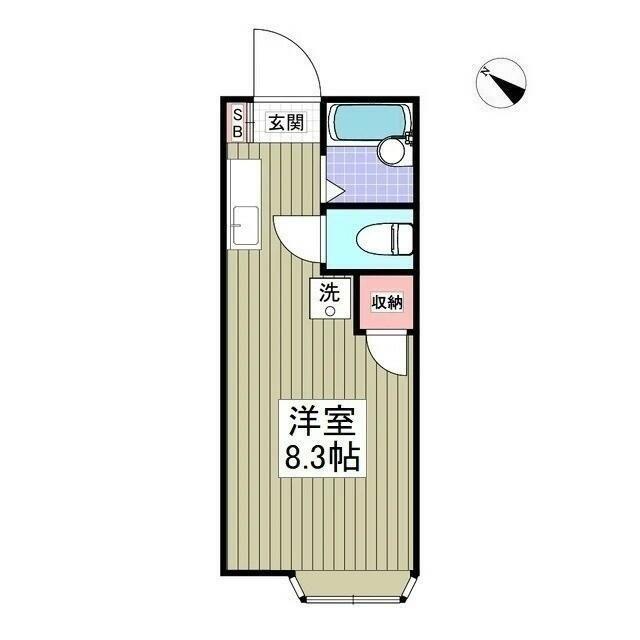 AIハイツ(ワンルーム/1階)の間取り写真