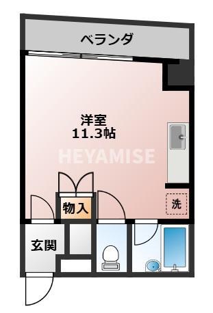 エトワール315(ワンルーム/3階)の間取り写真
