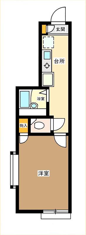 LA EST MAISON(1K/2階)の間取り写真