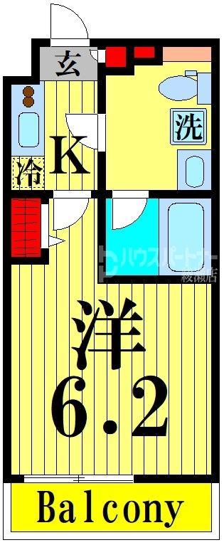 クレヴィスタ綾瀬(1K/9階)の間取り写真