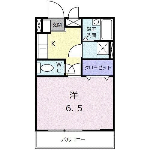 ムーンライトコート(1K/4階)の間取り写真