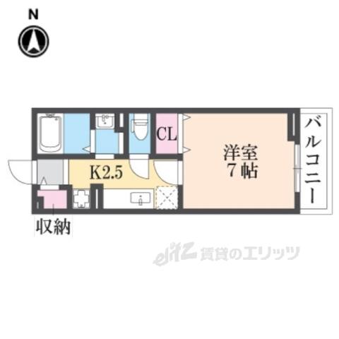 クレメントMK(1K/1階)の間取り写真
