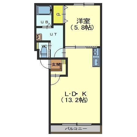 AOIVILLAGE美原(1LDK/2階)の間取り写真