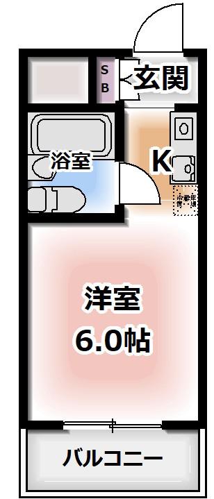 ポスト関目(1K/5階)の間取り写真