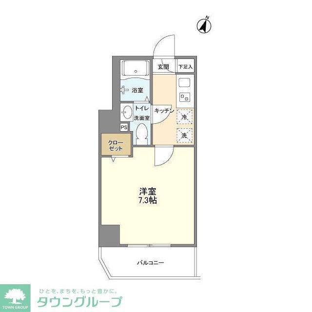 アルファコート西川口26(1K/8階)の間取り写真