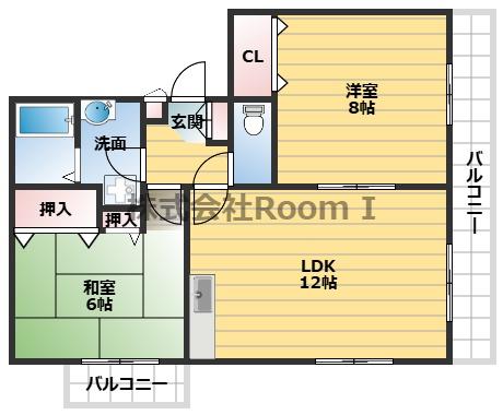 YSコート 旭化成ヘーベルメゾンHEBEL HAUS(2LDK/2階)の間取り写真