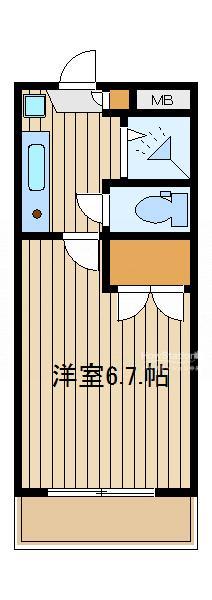 サンハイム吉沢(1K/1階)の間取り写真