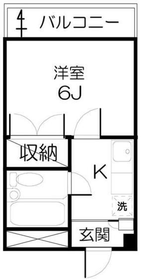 中野第5マンション(1K/3階)の間取り写真