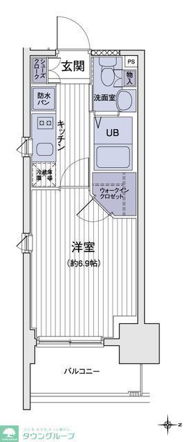 エスティメゾン大島(1K/4階)の間取り写真
