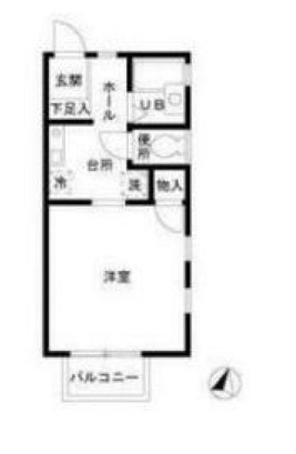 春日壱番館(1K/2階)の間取り写真