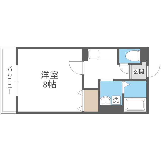 CASAESPERANZA(1K/1階)の間取り写真