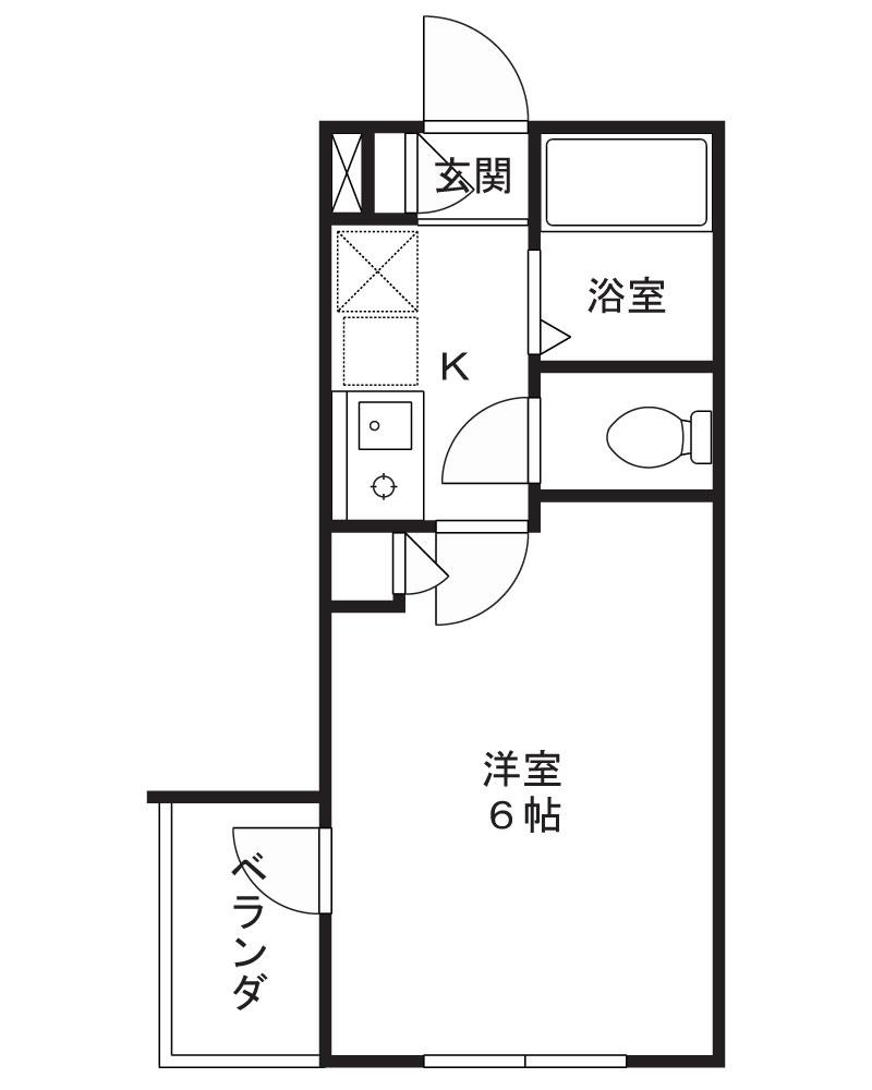 AGEMSIII(1K/2階)の間取り写真