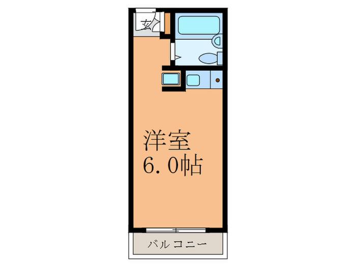 美穂ヶ丘阪田ハイツ(ワンルーム/3階)の間取り写真