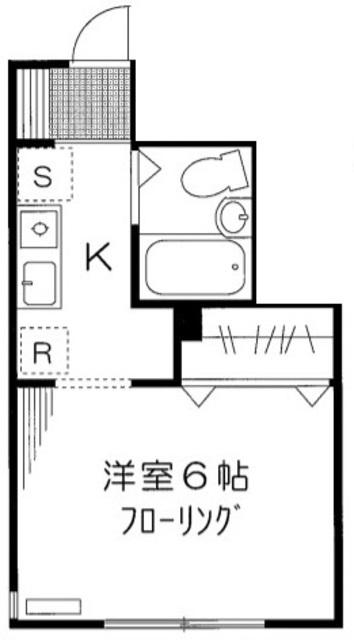 ランタン(1K/1階)の間取り写真