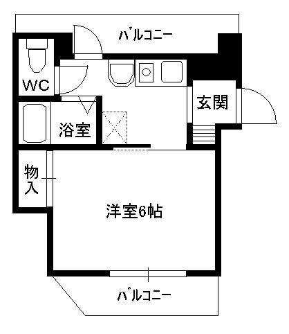 ハイムアンゲネーム(1K/4階)の間取り写真