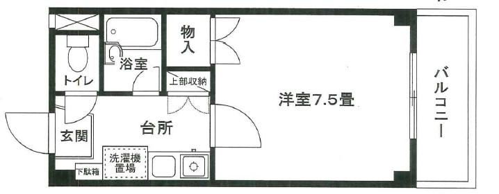 コーポ山喜III(1K/2階)の間取り写真