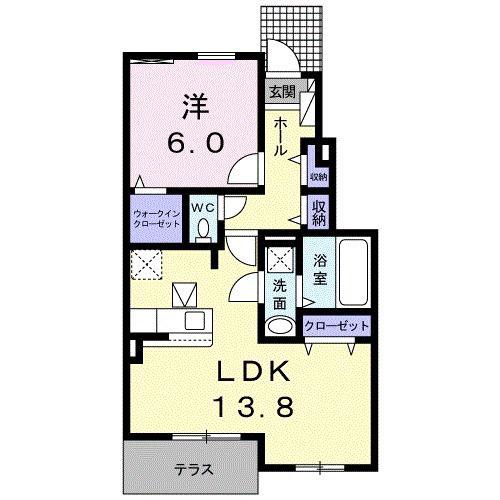 さくら II(1LDK/1階)の間取り写真