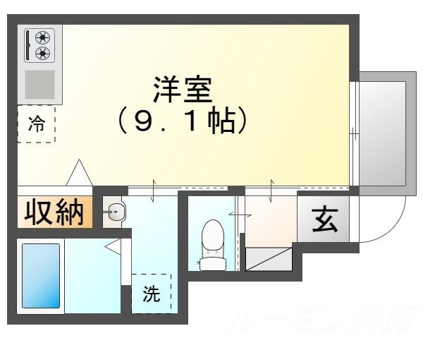 カプラン芝町(ワンルーム/1階)の間取り写真