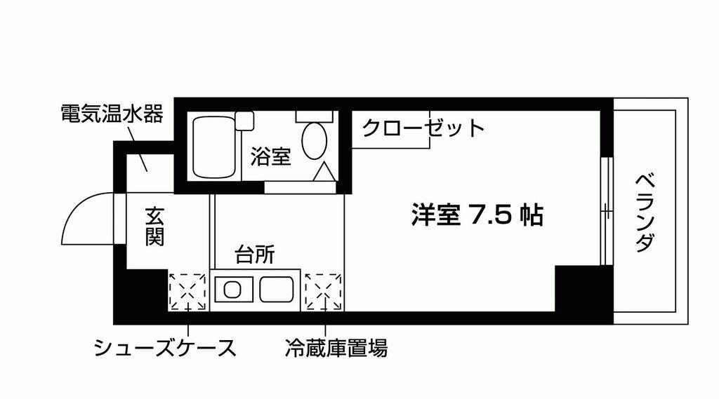 リバーシティKIKAKU(ワンルーム/4階)の間取り写真
