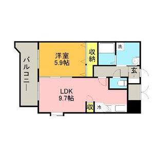 シェーネブルグ(1LDK/4階)の間取り写真