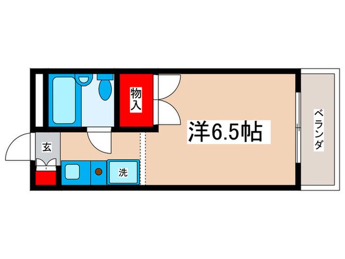 INT21(ワンルーム/2階)の間取り写真