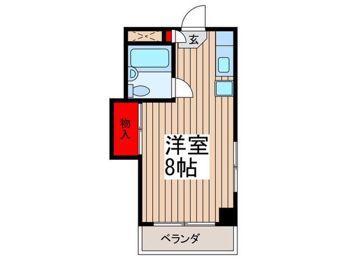 ハイムハラシマ(ワンルーム/3階)の間取り写真