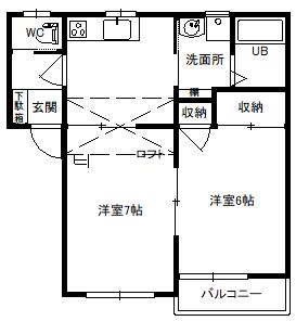 代栄パレスNO.18(2K/2階)の間取り写真