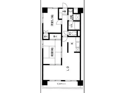 プレッソ吉田(2LDK/5階)の間取り写真