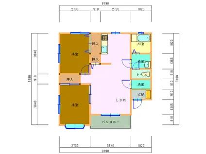 ハイツ・フォーレA(2LDK/1階)の間取り写真
