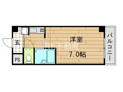 シティパーク菱屋西(1K/4階)の間取り写真