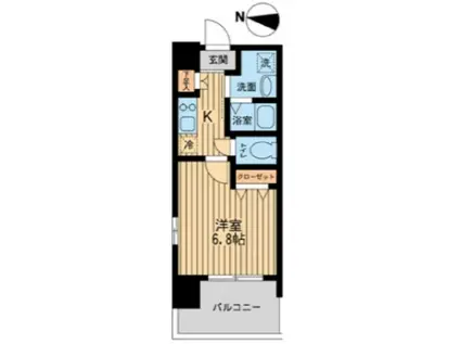 レジディア船橋I(1K/9階)の間取り写真