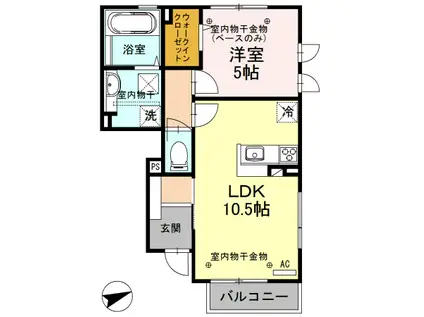 DH・ステラート(1LDK/1階)の間取り写真