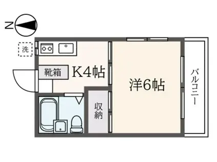 ソレージュ本橋(1K/2階)の間取り写真