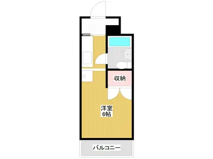 ベルハイム(1K/3階)の間取り写真