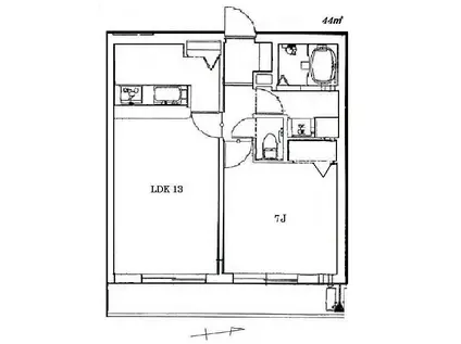 スターネオ(1LDK/2階)の間取り写真