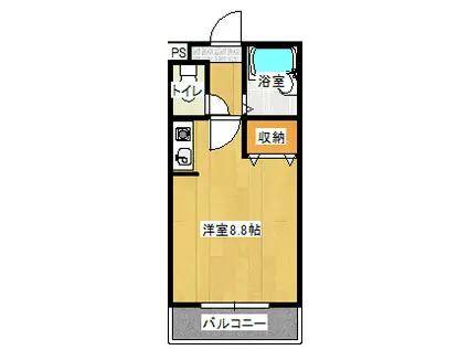 ツイン・アークス(1K/3階)の間取り写真