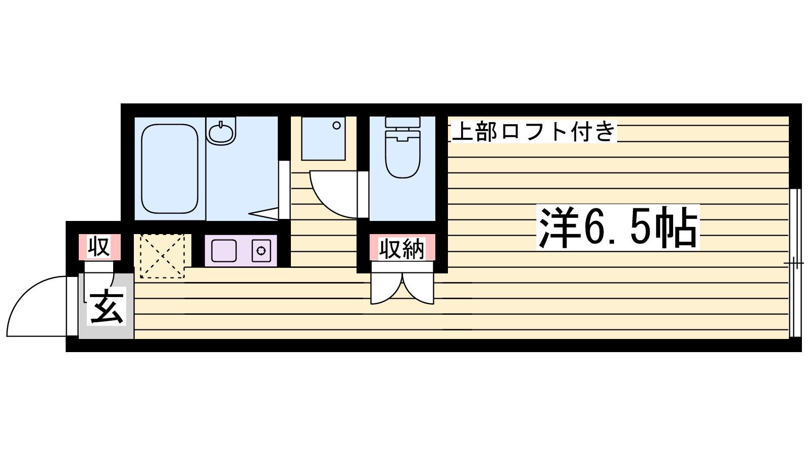 サニーフラット辻井(ワンルーム/2階)の間取り写真