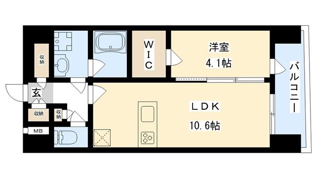 LA GRACE SENBAYASHI(1LDK/3階)の間取り写真
