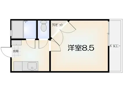 コーポエスペランス(1K/2階)の間取り写真