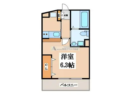 CELEB 布施東(1K/7階)の間取り写真