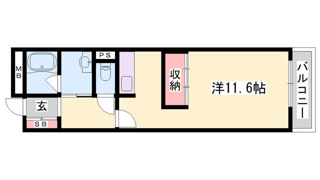 パストラル21(ワンルーム/2階)の間取り写真