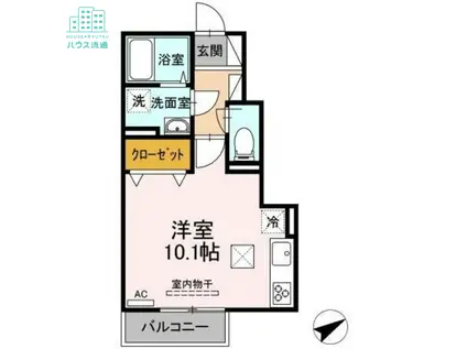 D-ROOM新大村坂口(ワンルーム/1階)の間取り写真