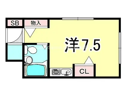 アトリエ塚口(ワンルーム/3階)の間取り写真
