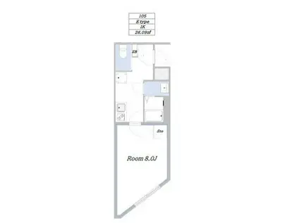 プロス千歳烏山 らしくらす(1K/4階)の間取り写真