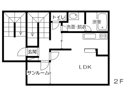 ネオパレス松森(3LDK/1階)の間取り写真
