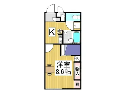 レオパレスサンフラワー(1K/1階)の間取り写真