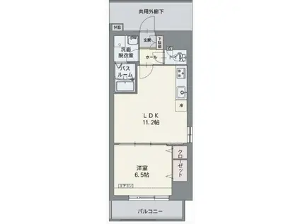 コルディエラ(1LDK/4階)の間取り写真